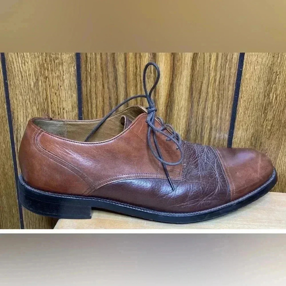 Men BOSTONIAN 2pod Comfort Brown Two Tone Cap Toe Lace Derby Leather Shoe Sz 10 main image 8